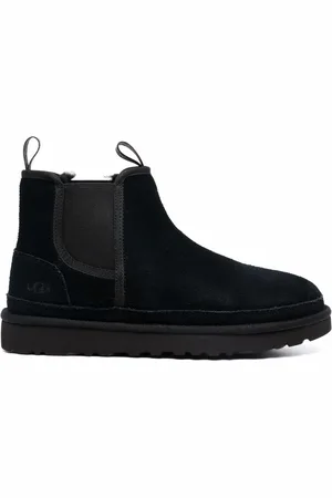 UGG Debossed-logo shearling ankle boots