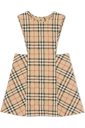 Burberry Check-print quilted pinafore dress