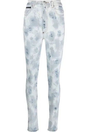Philipp Plein High-waisted tie-dye jeggings