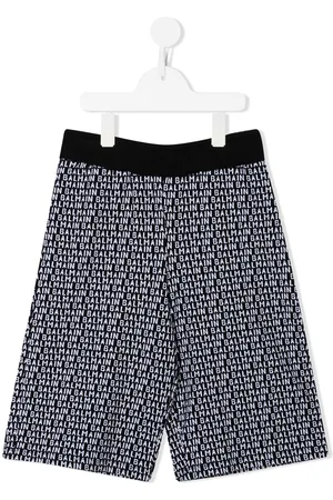 Balmain Intarsia-knit logo shorts