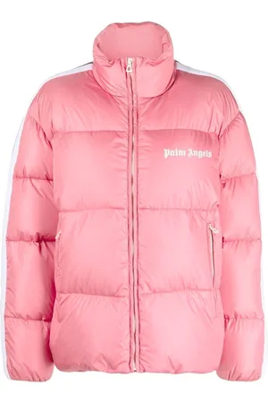 Palm Angels Side-stripe puffer jacket