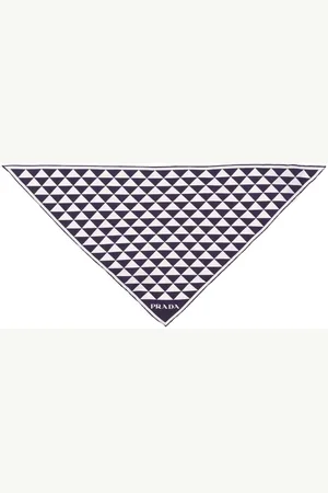 Prada Geometric-print silk scarf