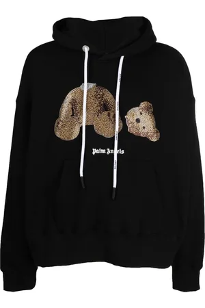 Palm Angels Crystal-embellished Teddy Bear hoodie