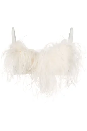 Gilda & Pearl Feather-detail Esme bra