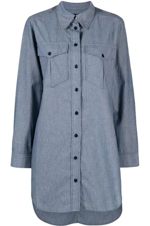 Isabel Marant Bridget chambray buttoned shirt dress