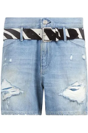 RTA Pierce distressed denim shorts