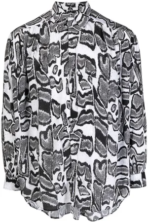 Edward Crutchley Abstract-pattern long-sleeve shirt