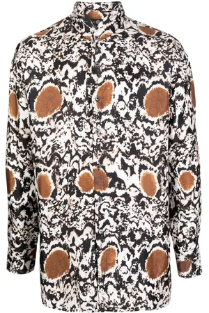 Edward Crutchley Abstract-pattern long-sleeve shirt