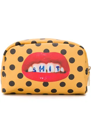 SELETTI Dotted-print makeup bag