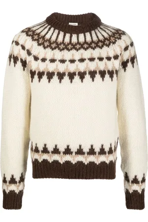 Saint Laurent Fair isle-style knitted sweater