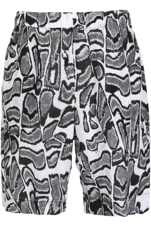 Edward Crutchley Abstract-pattern silk shorts