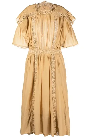 Marant Etoile Galina guipure lace-trim dress