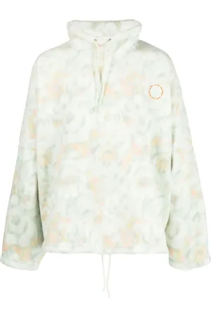 MARTINE ROSE Floral-print fleece jumper