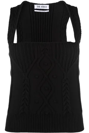 The Attico Sofia knitted sleeveless top