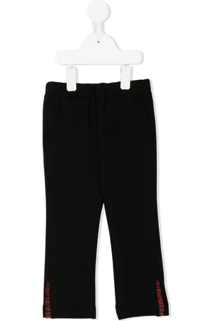 Familiar Ruffle-detail straight-leg trousers