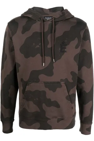 Etudes Klein Camo logo-patch hoodie