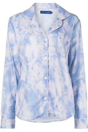 Desmond & Dempsey Tie-dye print pajama set