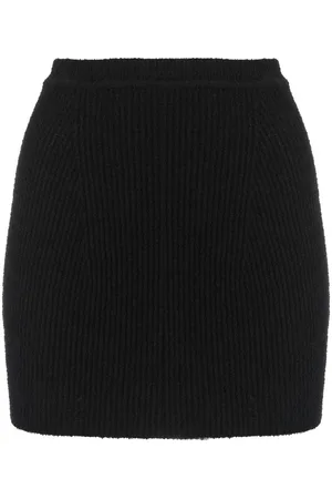WARDROBE.NYC Ribbed-knit mini skirt