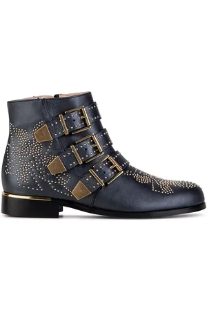Chloé Studded buckle-embellished boots