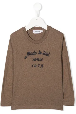 BONPOINT Embroidered-slogan long-sleeve T-shirt