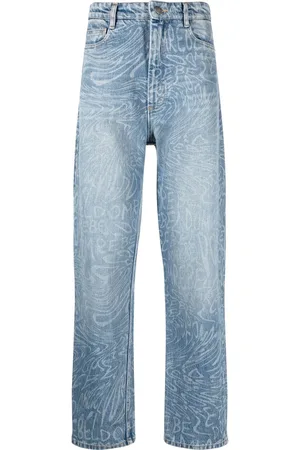 DOMREBEL Straight-leg graphic-pint jeans