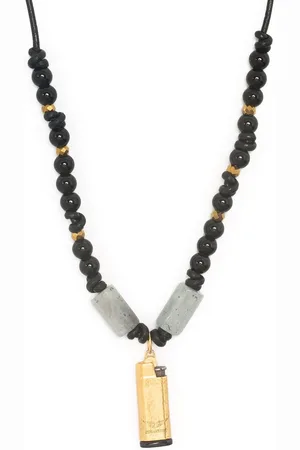 Zadig & Voltaire Beaded rectangle-pendant necklace