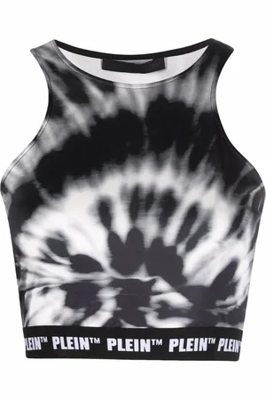 Philipp Plein Tie dye-print cropped top