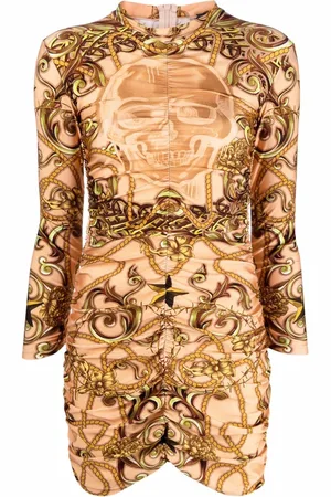 Philipp Plein Baroque-print bodycon dress