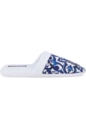 Dolce & Gabbana Barocco-print terry-cloth slippers