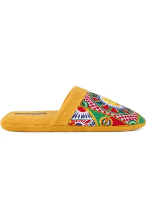 Dolce & Gabbana Abstract-print terry Slippers