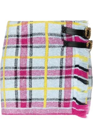 CORMIO Checked wool-blend mini skirt