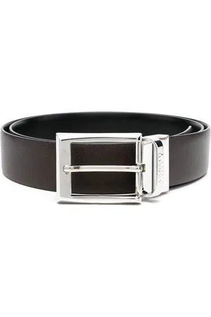 CANALI Buckled leather belt