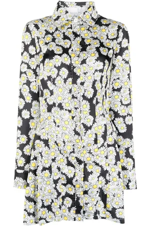 Natasha Zinko Daisy-print pleated shirt dress