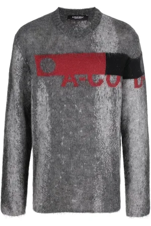 A-cold-wall* Sprayed-effect logo-jacquard jumper