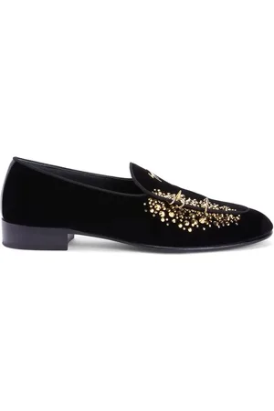 Giuseppe Zanotti Alvaro studded velvet loafers