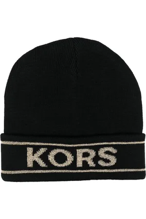 Michael Kors Intarsia-knit logo beanie