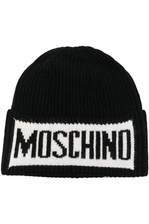 Moschino Intarsia-logo knit beanie