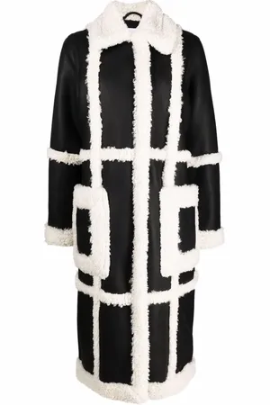 Stand Studio Panelled faux shearling coat