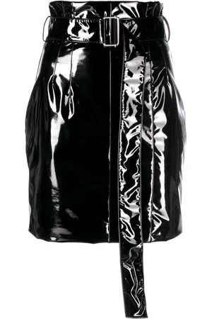 Serafini Faux-leather mini skirt