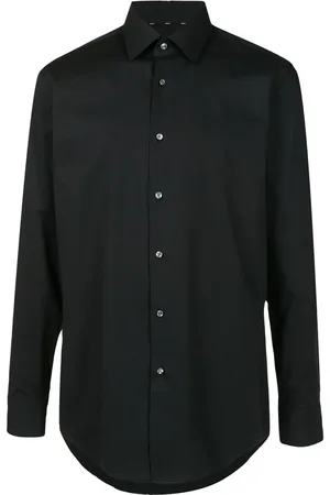 HUGO BOSS Curved-hem button-down shirt