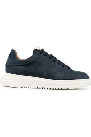 Emporio Armani Logo-patch low-top suede sneakers
