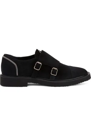 Giuseppe Zanotti Zip-trimmed suede loafers
