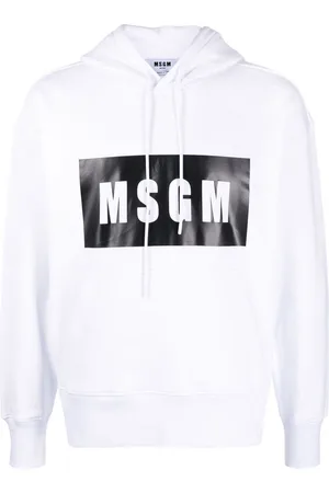 Msgm Logo-print cotton hoodie