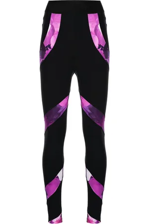 Marchesa Notte High-waisted abstract-print leggings