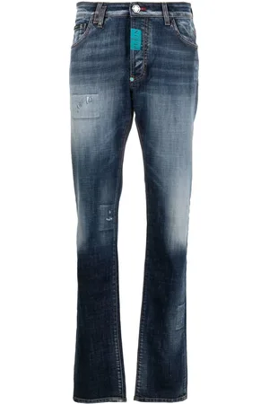 Philipp Plein Premium Hexagon low-rise slim-cut jeans