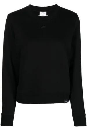 Courrèges Logo-patch cotton sweatshirt