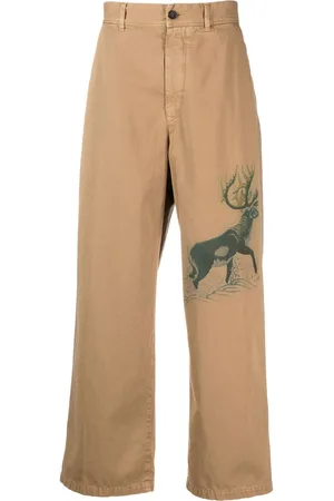 Incotex Graphic-print wide-leg trousers