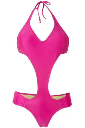 AMIR SLAMA Draped cut-out one-piece