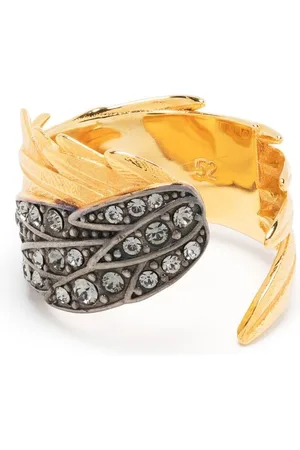 Zadig & Voltaire Feathered crystal-embellished ring
