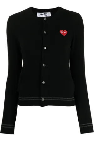 Comme des Garçons Embroidered-logo cardigan